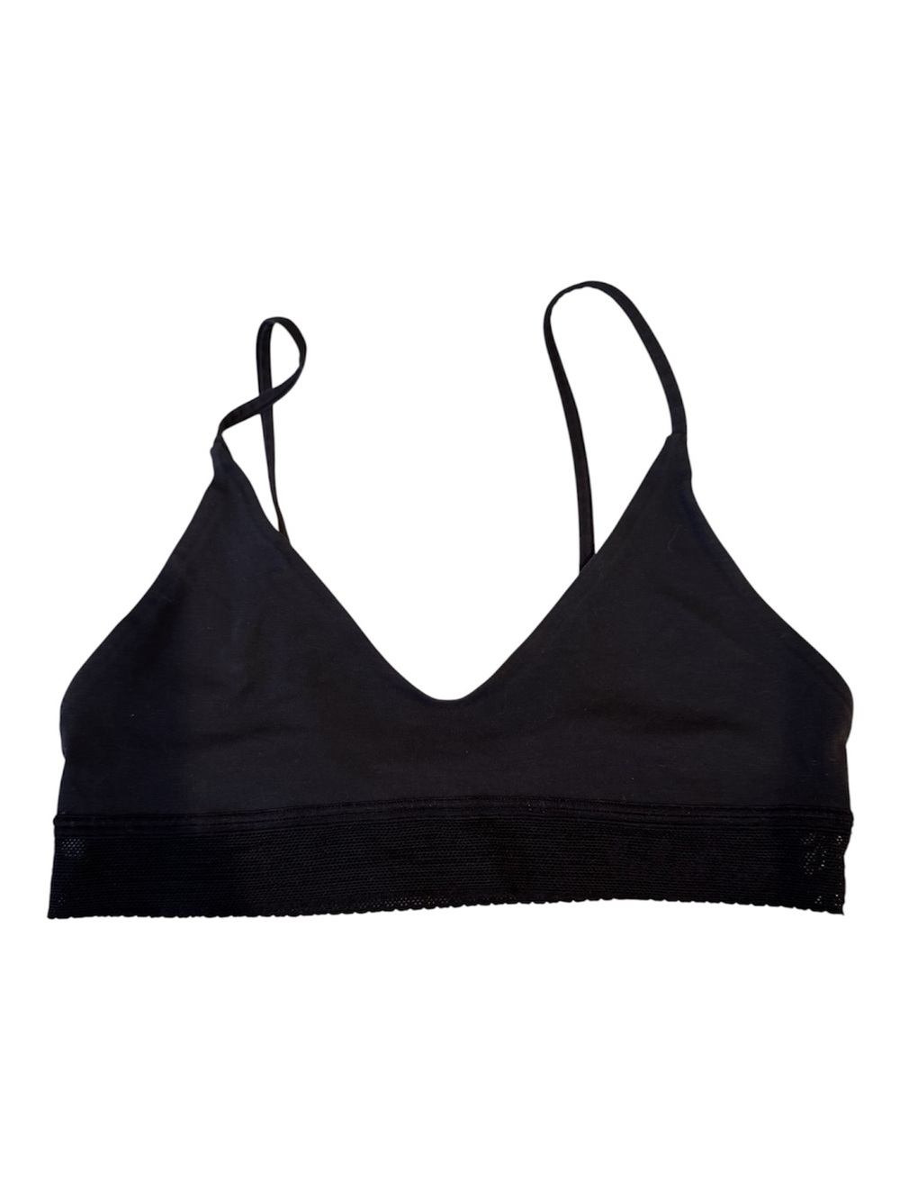 Lululemon Black Bralette Mesh Underband Size S Comfort Sleep